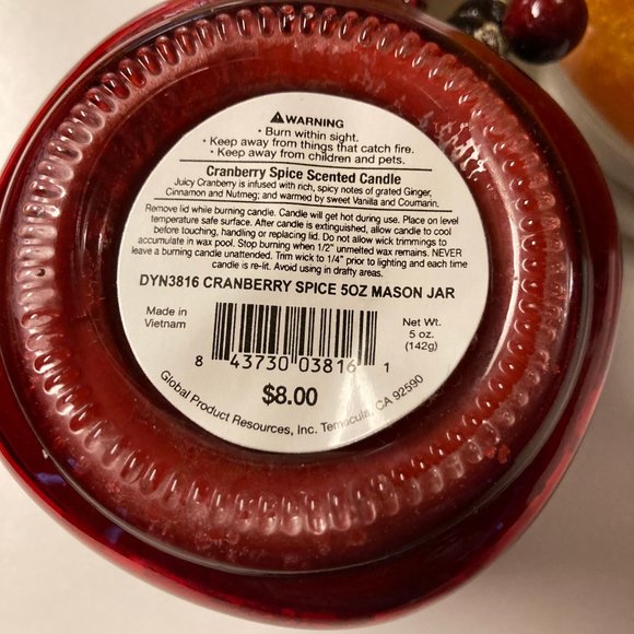 Christmas Candle Bundle (Lot of 3) - Yankee Christmas Cookie, Mini Mason Jar - Picture 8 of 12